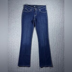 Wrangler Shiloh Ultimate Riding Jeans Womens 5/6X36 Dark Wash Western Cowgirl